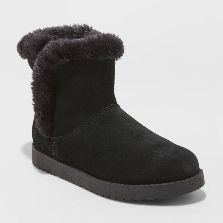 Petitewomen's Bellina Suede Short Boots - Universal Thread Black