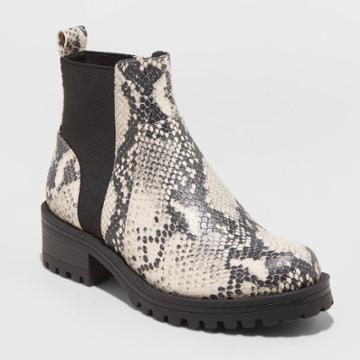 Women's Danton Faux Leather Pull-on Bootie - Universal Thread Cream