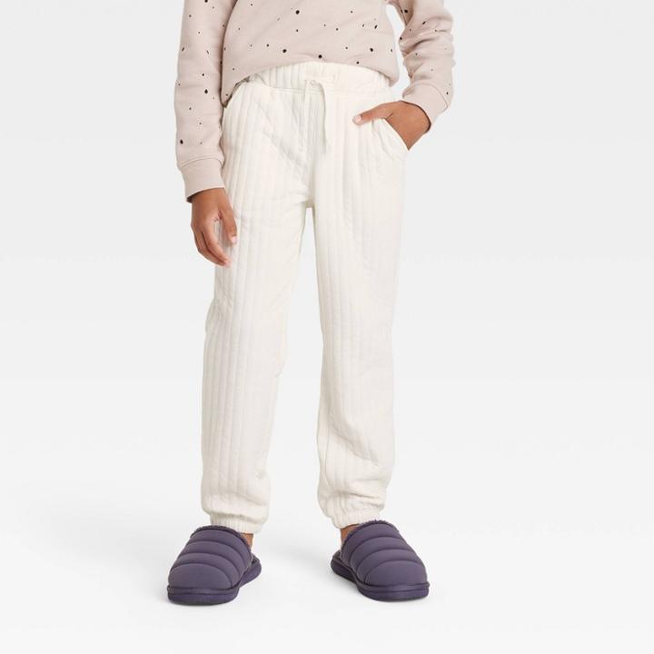 Kids' Fleece Jogger Pants - Cat & Jack Cream