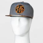 Men's Dragon Ball Z Flat Brim Baseball Hat - Gray One Size,