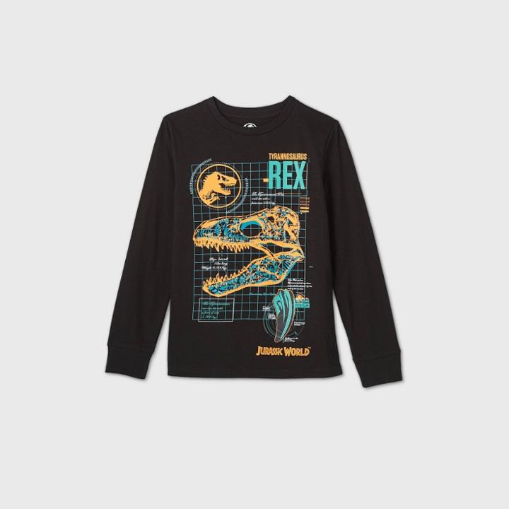 Boys' Jurassic World Long Sleeve T-shirt - Black