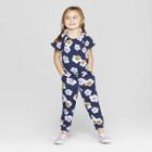 Toddler Girls' Self Tie Bodysuit - Cat & Jack Navy