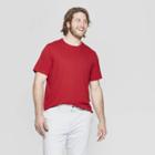 Men's Big & Tall Regular Fit Short Sleeve Lyndale Crew T-shirt - Goodfellow & Co Red Velvet