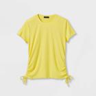 Girls' Boxy Side Cinch Short Sleeve T-shirt - Art Class Yellow