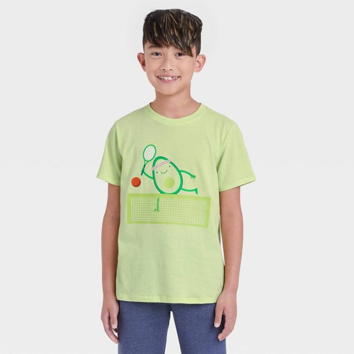 Boys' Avocado Tennis Player Graphic Short Sleeve T-shirt - Cat & Jack