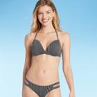 Women's Lightly Lined Twist-front Bikini Top - Shade & Shore Black & White