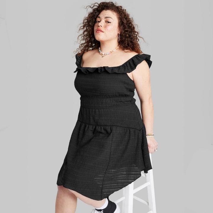 Women's Ruffle Tiered Dress - Wild Fable Black