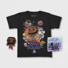 Boys' Space Jam Short Sleeve Graphic T-shirt With Funko Pop! - Black