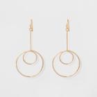 Two Wire Circles Hoop Earrings - A New Day Gold