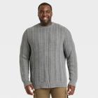 Men's Tall Regular Fit Crewneck Pullover Sweater - Goodfellow & Co Gray
