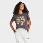 Fifth Sun Women's Feel Your Feelings Short Sleeve Graphic T-shirt - Black