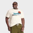 Men's Tall Printed Standard Fit Short Sleeve Crewneck T-shirt - Goodfellow & Co Ivory/sun