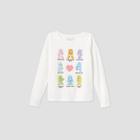 Girls' Care Bears Long Sleeve Graphic T-shirt - Off-white - Xxl, Beige/white