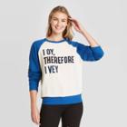 Zoe+liv Women's I Oy Therefore I Vey Graphic Sweatshirt - Ivory