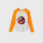 Girls' Ghostbusters 'who Ya Gonna Call?' Flip Sequin Raglan Sleeve T-shirt - Gray