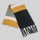 Women's Striped Multi Stripe Scarf - A New Day Black