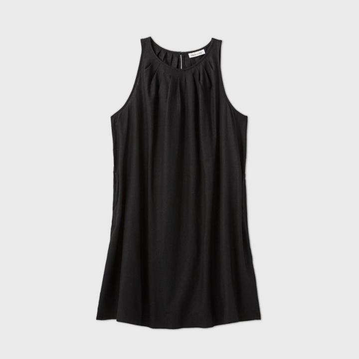 Women's Sleeveless Gathered Dress - Prologue Black