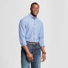 Men's Tall Standard Fit Northrop Long Sleeve Button-down Shirt - Goodfellow & Co Geneva Blue