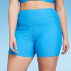 Women's Bike Shorts Bikini Bottom - Wild Fable Blue