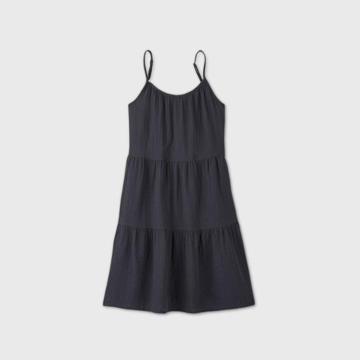 Women's Tiered Tank Dress - Universal Thread Gray