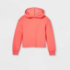Girls' Fleece Raw Edge Hoodie - Art Class Pink