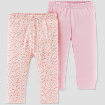 Little Planet Organic By Carter's Baby Girls' 2pk Multi Dot Pants - Little Planet By Carter's Pink Nb, Girl's