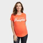Short Sleeve Graphic Hey Little Pumpkin Maternity T-shirt - Isabel Maternity By Ingrid & Isabel Orange