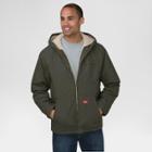 Dickies Men's Duck Sherpa Lined Hooded Jacket Big & Tall Black Olive (green)
