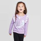Toddler Girls' Frozen Believe In The Journey Sweatshirt - Purple