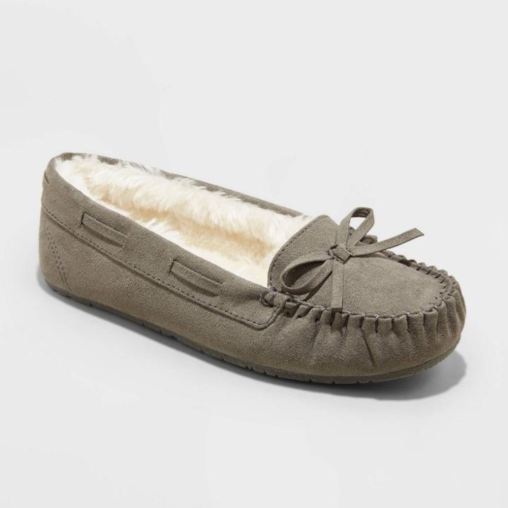Girls' Cadi Moccasin Slippers - Cat & Jack Gray