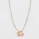 Cluster Pendant Necklace - A New Day Blush Pink, Women's, Gold