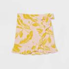 Women's Floral Print Ruffle Hem Wrap Mini Skirt - Wild Fable Peach Xs, Women's, Pink