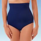 Women's Slimming Control Ultra High Waist Bikini Bottom - Dreamsuit By Miracle Brands Navy 6, Women's, Blue