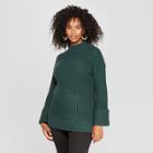 Maternity Cuff Sleeve Pullover - Isabel Maternity By Ingrid & Isabel Dark Green -