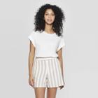 Women's Slim Fit Short Sleeve Crewneck T-shirt - A New Day White