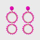 Sugarfix By Baublebar Beaded Double Hoop Earrings - Pink, Girl's