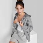 Women's Oversized Zip-up Hoodie - Wild Fable Gray Xxs