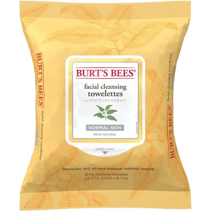 Burt's Bees White Tea Extract Facial Cleansing Towelettes - 30 Ct, Adult Unisex