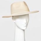 Women's Wide Brim Fedora Hat - A New Day Ivory
