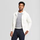 Men's Standard Fit Long Sleeve French Terry Full-zip Hoodie - Goodfellow & Co White
