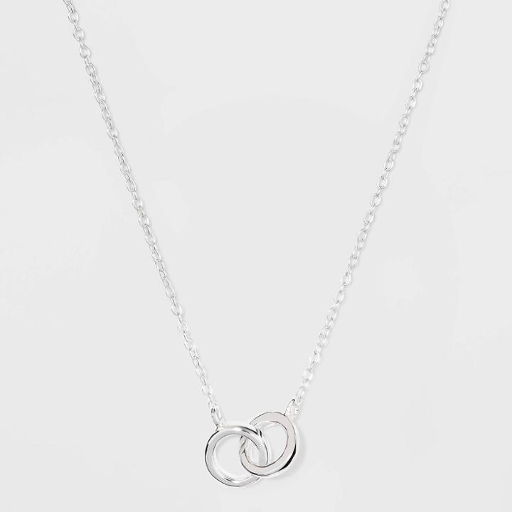 Target Sterling Silver Linked Circle Necklace - Silver, Women's