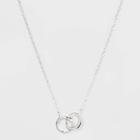 Target Sterling Silver Linked Circle Necklace - Silver, Women's