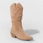 Women's Adaline Wide Calf Western Boots - Universal Thread Taupe