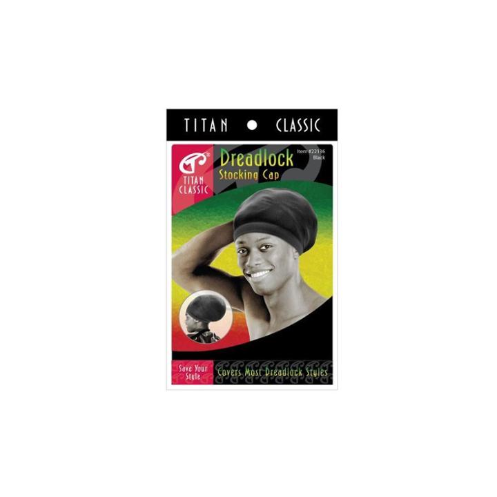 Titan Dreadlock Stocking Cap, Black