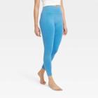 Women's High-rise Ribbed Seamless 7/8 Jeggings - Joylab Blue