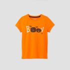 Girls' Short Sleeve 'boo!' Graphic T-shirt - Cat & Jack Orange
