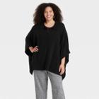 Women's Plus Size Collar Pullover - A New Day Black