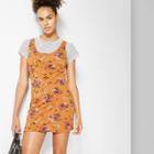 Women's Floral Print Scoop Neck Knit Tank Dress - Wild Fable Gold