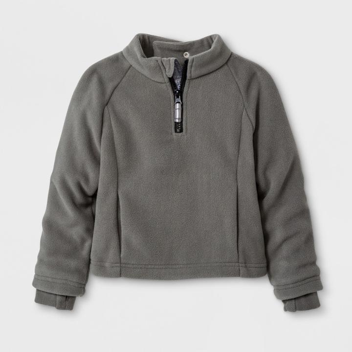 Toddler Boys' Adaptive Fleece Jacket - Cat & Jack Gray