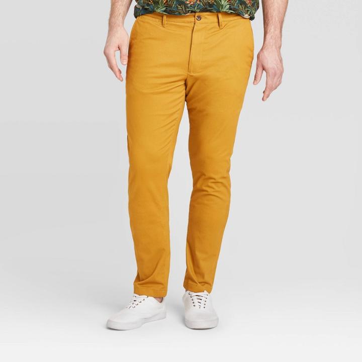 Men's Tall Skinny Fit Chino Pants - Goodfellow & Co Brown